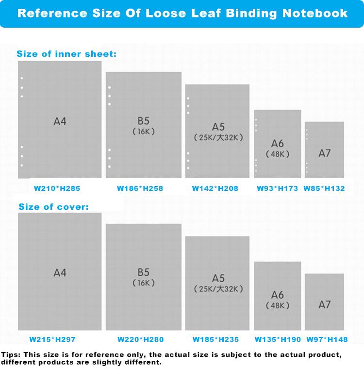 ML Reference Size Of Loose Leaf Binding Notebook product-1-1