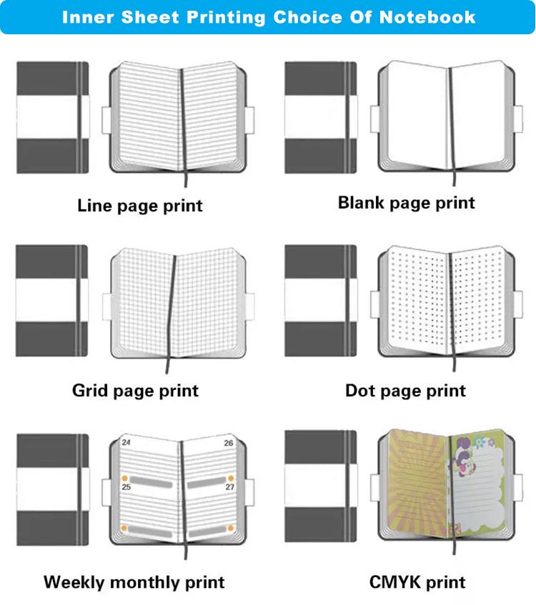 Inner Sheet Printing Choice Of Notebook custom gift notebook