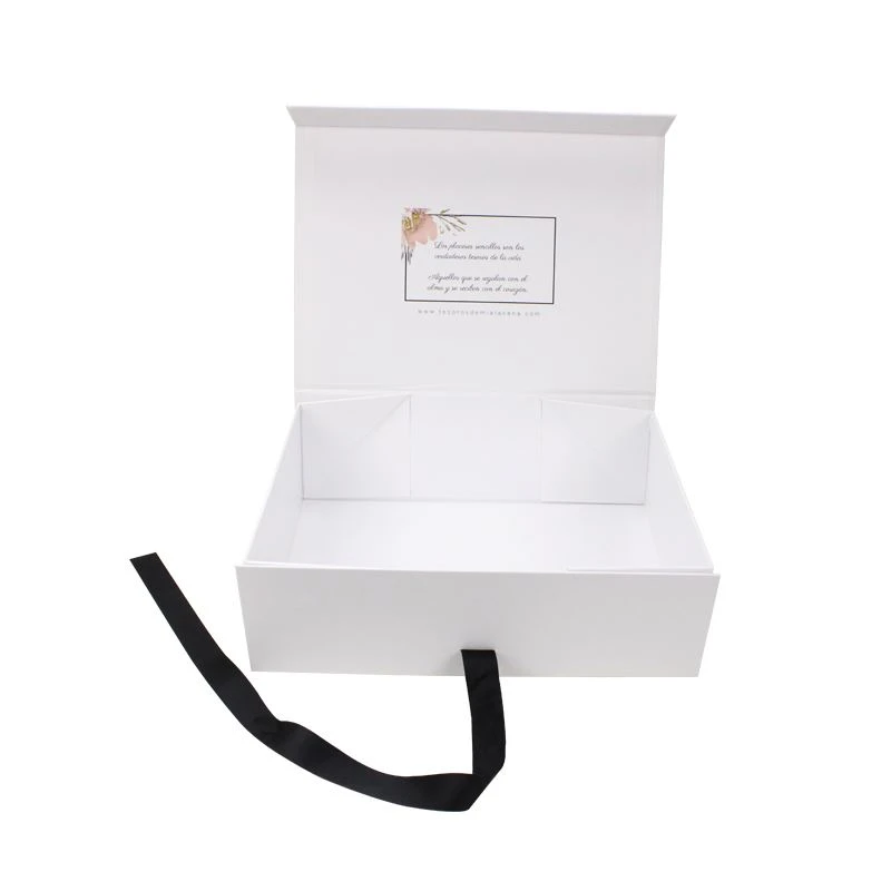 Custom Gift Boxes With Logo And Black Ribbon