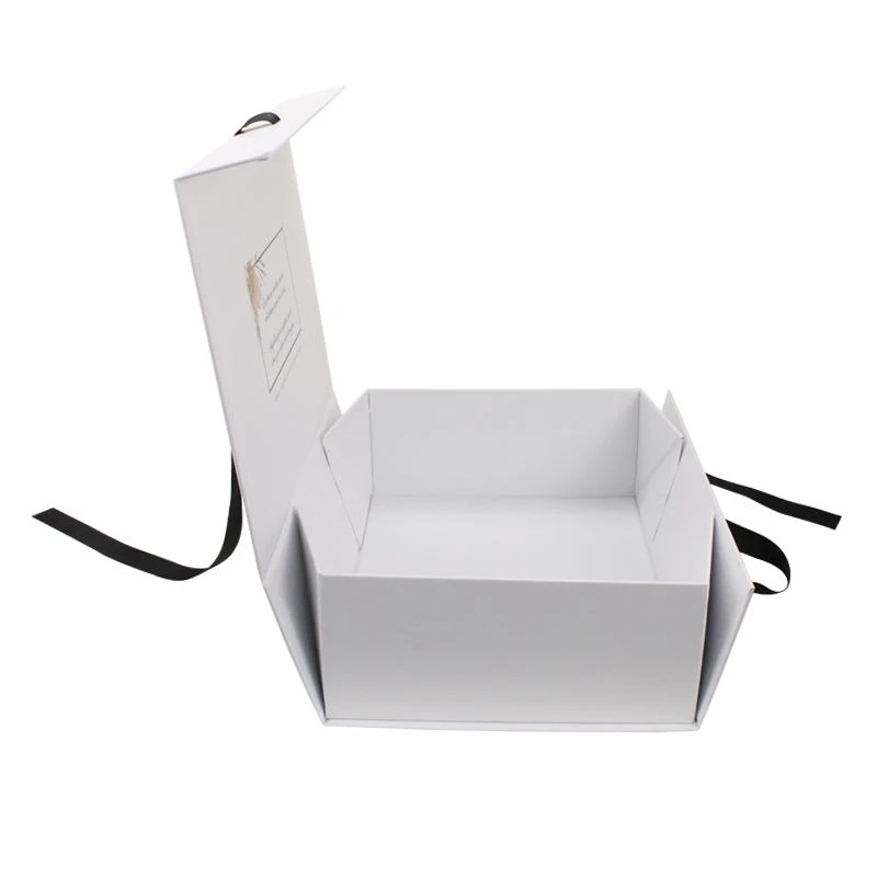 Custom Gift Boxes With Logo And Black Ribbon